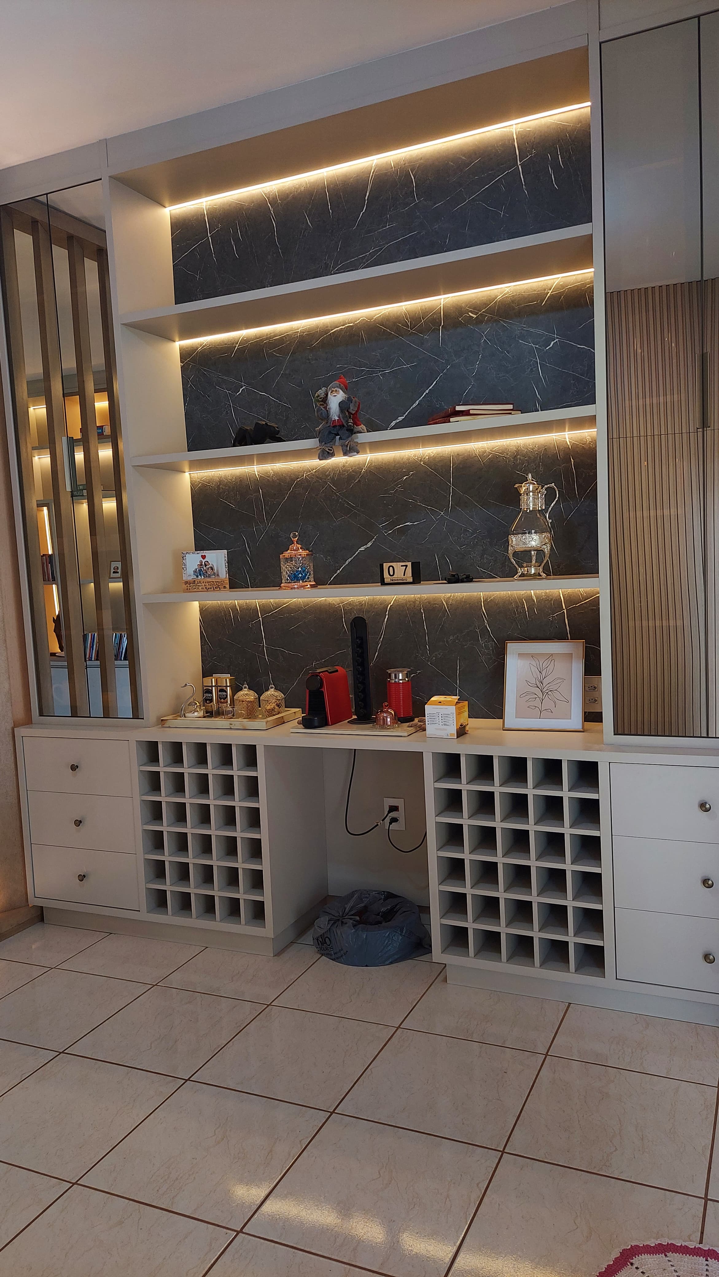 Sala de estar planejada sofisticada